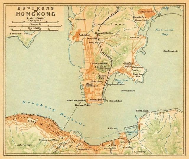 Mapa historyczna Hongkongu