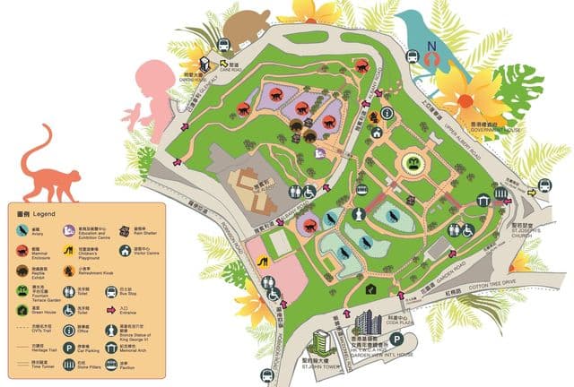 Mapa parku zoo w Hongkongu